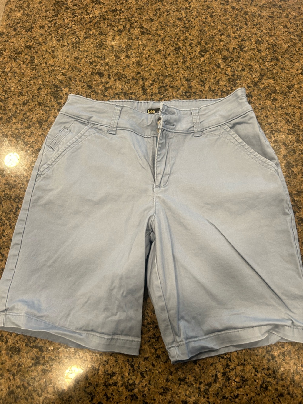 Lee Women’s Light Blue Flat Front Shorts